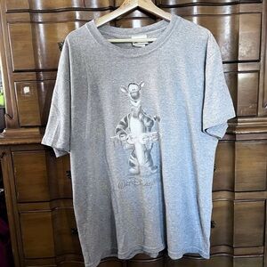 Disney Gray Short Sleeve Tee with Graphic Print